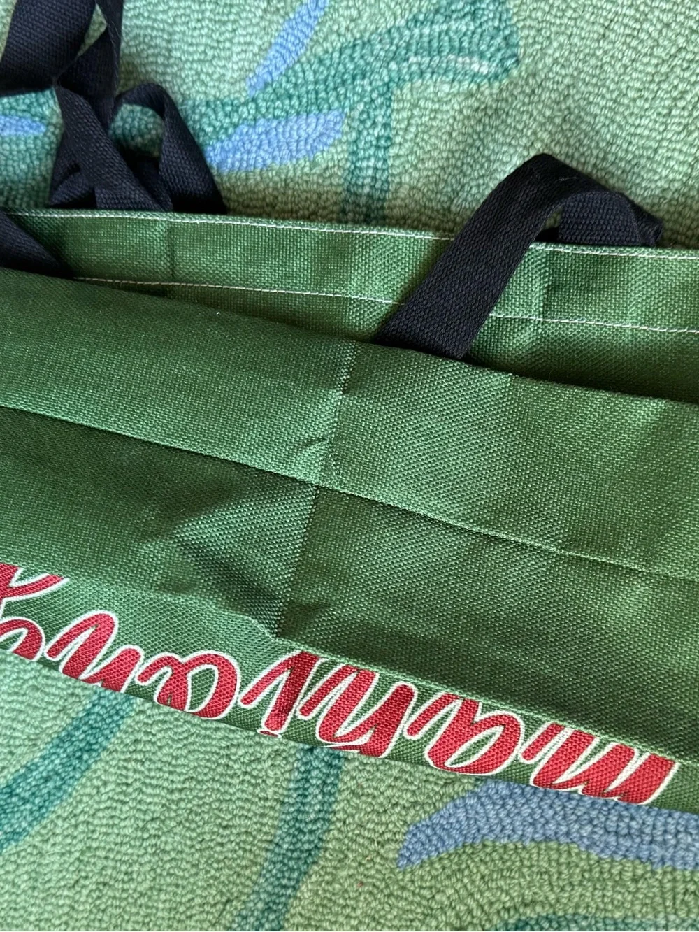 Green Mahjong Tote Bag - Unbranded with interior zip pouch